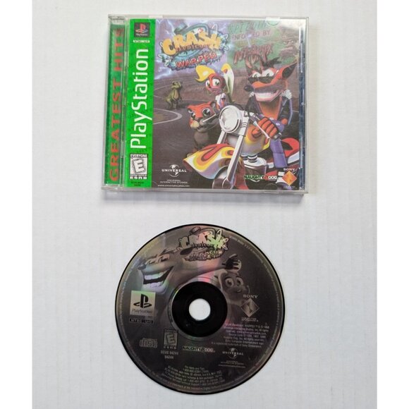 Crash Bandicoot Warped Sony PS1 Greatest Hits CIB Tested Working Vintage - Picture 1 of 6
